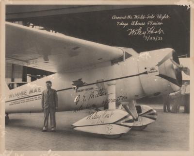 Lot #3698 Wiley Post Signed Photograph