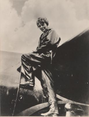 Lot #3683 Amelia Earhart Signed Photograph