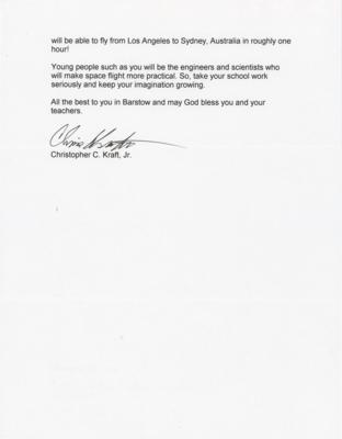 Lot #3499 Chris Kraft Typed Letter Signed - Image 2