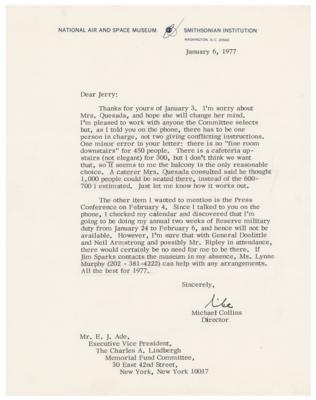 Lot #3262 Michael Collins Typed Letter Signed