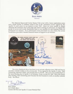 Lot #3198 Buzz Aldrin's Apollo 11 'Type 1' Insurance Cover