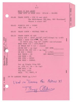 Lot #3202 Buzz Aldrin's Training-Used Apollo 11 Launch Operations Checklist - Image 1