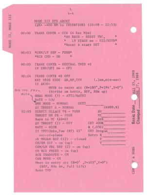 Lot #3202 Buzz Aldrin's Training-Used Apollo 11 Launch Operations Checklist - Image 2
