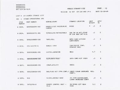 Lot #3272 Charles Conrad's Apollo 12 Flown Data File Clip - Image 8