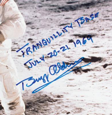 Lot #3189 Buzz Aldrin Signed Oversized Photograph - Image 2