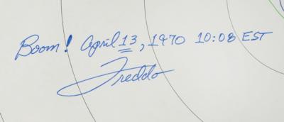 Lot #3303 Apollo 13 Signed Trajectory Plotting Chart - Image 5