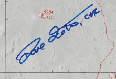 Lot #3379 Dave Scott Signed Apollo 15 Lunar Topographic Orthophotomap - Image 2