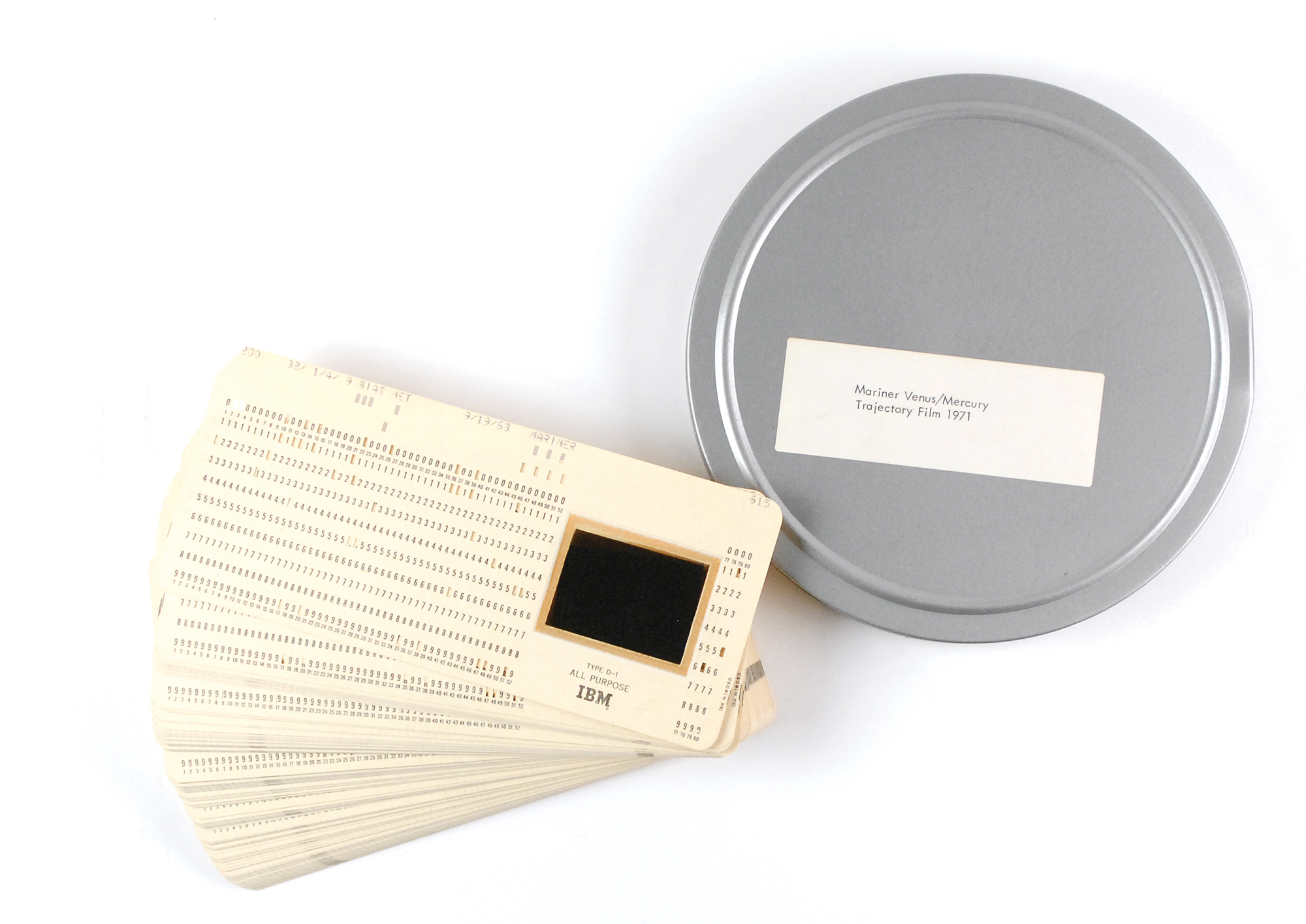 Lot #3661 Mariner Program IBM Keypunch Cards and Trajectory Film