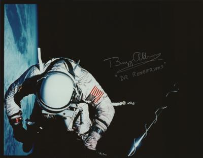 Lot #3064 Buzz Aldrin Signed Photograph