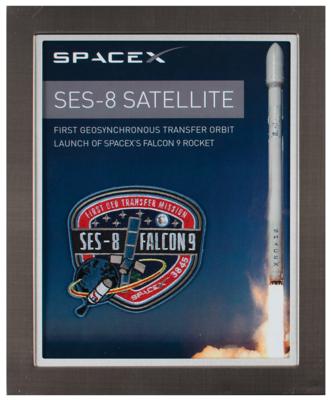 Lot #3670 SpaceX: SES-8 Satellite Patch Display - Image 1
