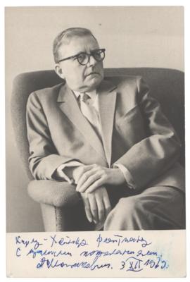 Lot #687 Dmitri Shostakovich Signed Photograph