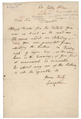 Lot #371 Johann Spurzheim Autograph Letter Signed