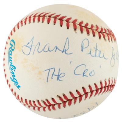 Lot #884 Frank Crosetti Signed Baseball - Image 1