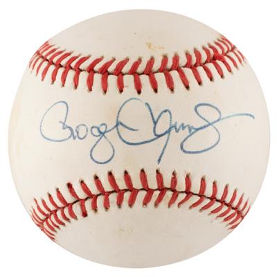 Lot #885 Cy Young Winners: Clemens, Gooden, and Johnson (3) Signed Baseballs - Image 1