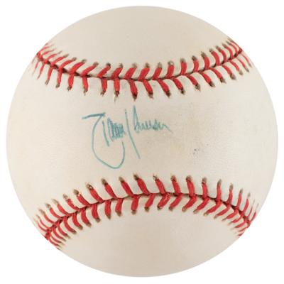 Lot #885 Cy Young Winners: Clemens, Gooden, and Johnson (3) Signed Baseballs - Image 2