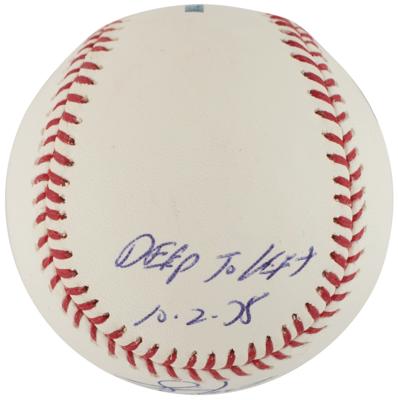 Lot #920 NY Yankees: Abbott, Dent, Hernandez, and Howe (4) Signed Baseballs - Image 2