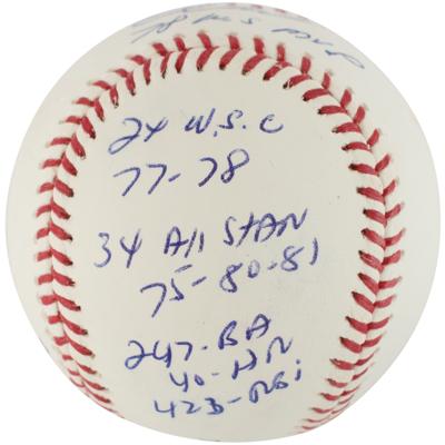 Lot #920 NY Yankees: Abbott, Dent, Hernandez, and Howe (4) Signed Baseballs - Image 3
