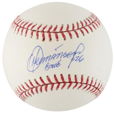 Lot #920 NY Yankees: Abbott, Dent, Hernandez, and Howe (4) Signed Baseballs - Image 4