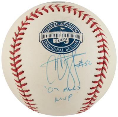 Lot #929 NY Yankees: Posada, Sabathia, and Teixeira (3) Signed Baseballs - Image 1
