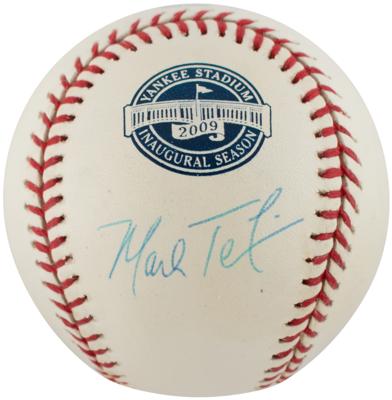 Lot #929 NY Yankees: Posada, Sabathia, and Teixeira (3) Signed Baseballs - Image 3