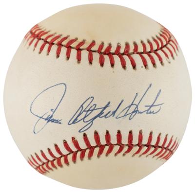 Lot #935 Pitchers: Hunter, Niekro, Perry, and Turley (4) Signed Baseballs - Image 1
