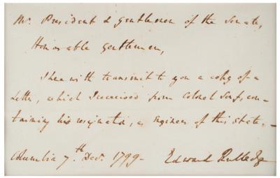 Lot #178 Edward Rutledge Autograph Letter Signed - Image 2