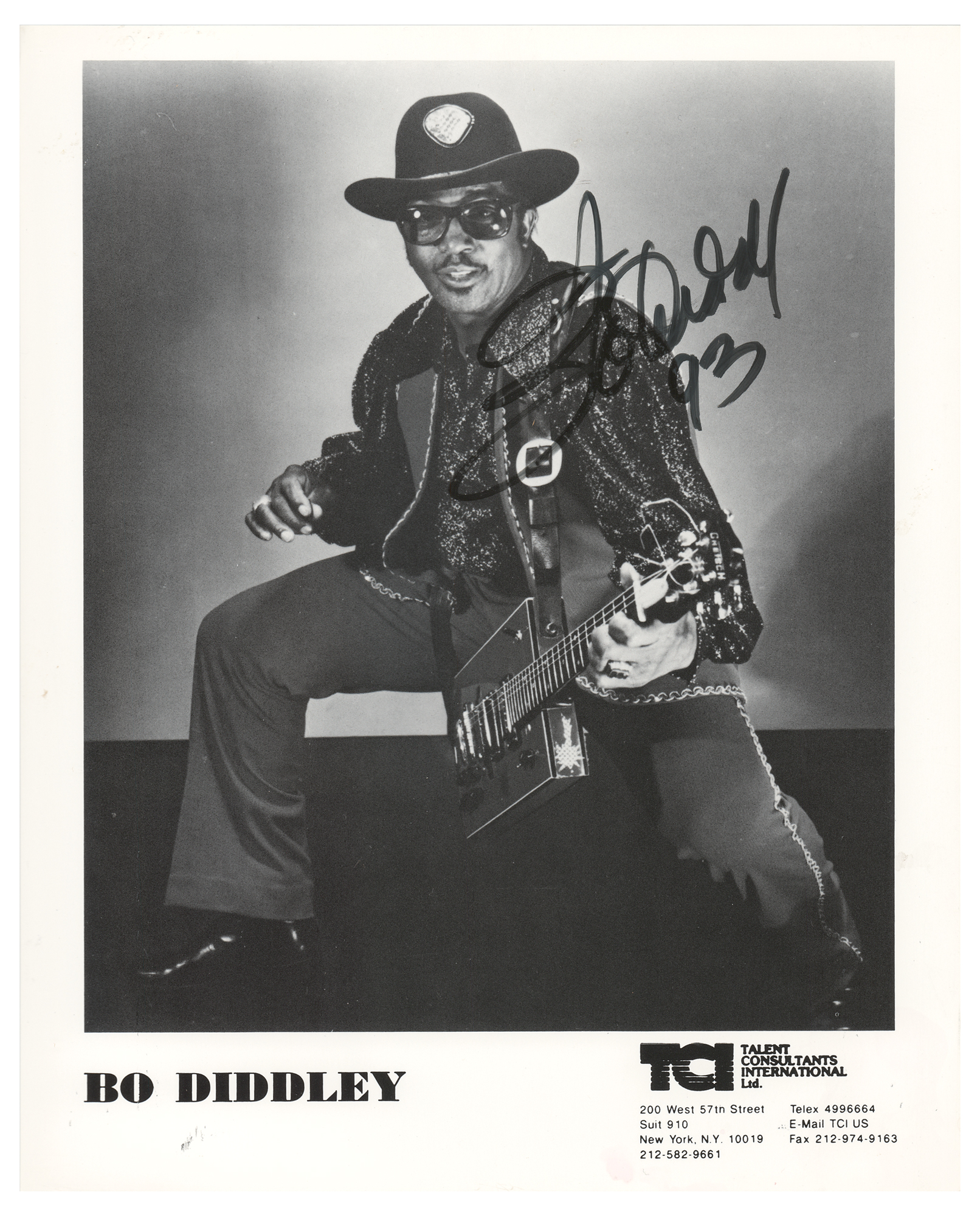 Lot #742 Bo Diddley Signed Photograph