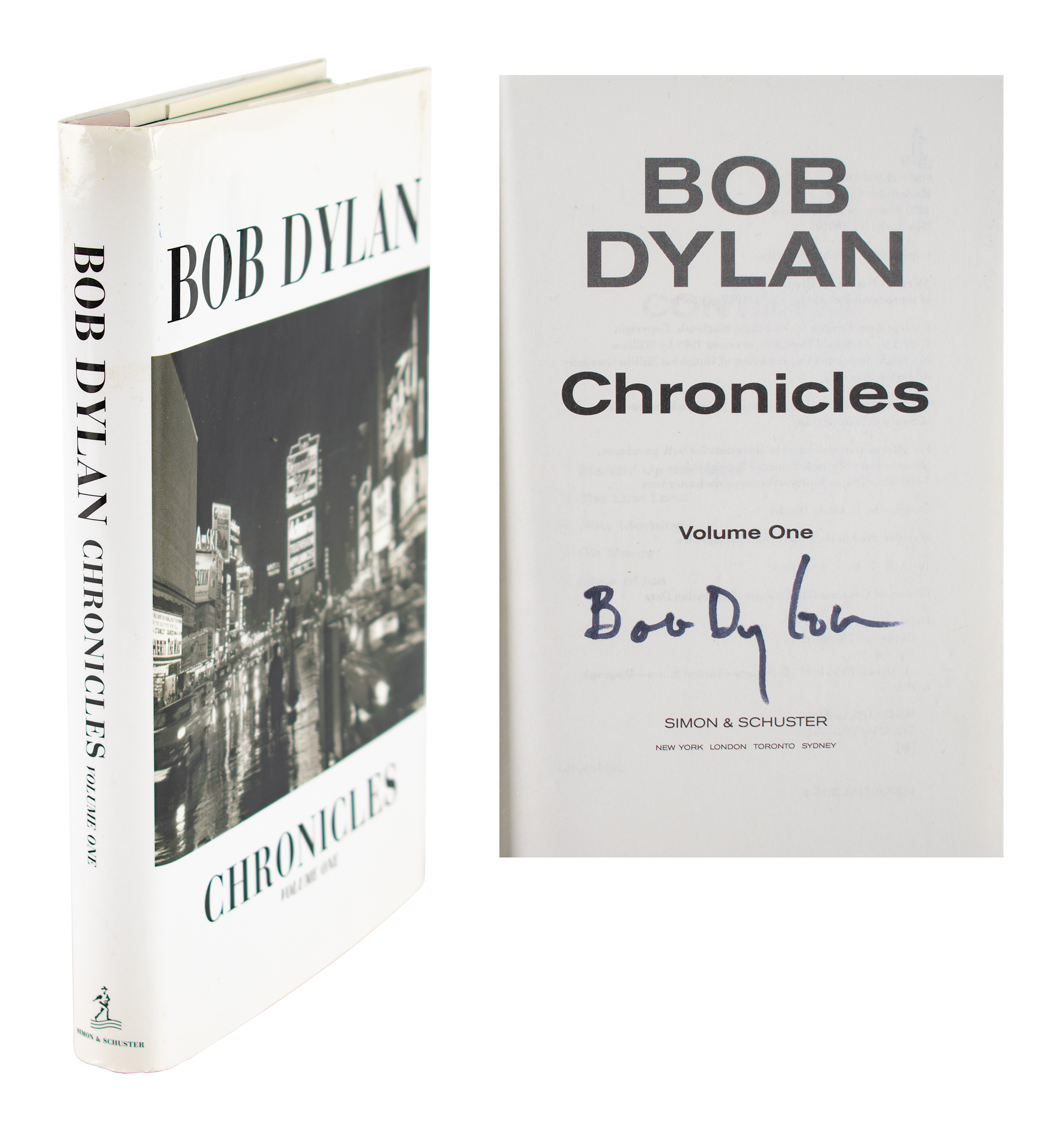 Lot #695 Bob Dylan Signed Book