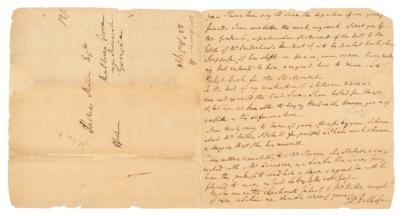 Lot #179 Edward Rutledge Partial Autograph Letter Signed