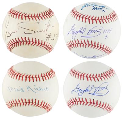 Lot #934 Pitchers (4) Signed Baseballs - Image 1