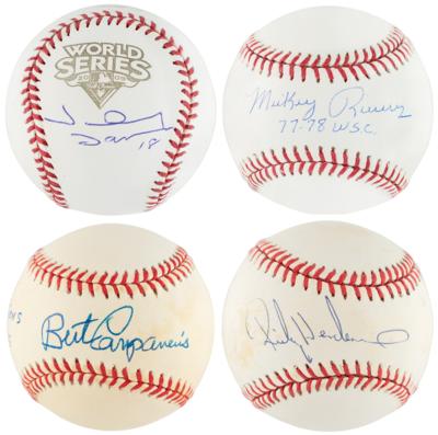 Lot #861 Base Stealers (4) Signed Baseballs - Image 1