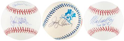 Lot #921 NY Yankees: Broadcasters (3) Signed Baseballs - Image 1