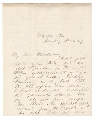 Lot #140 Franklin Pierce Autograph Letter Signed