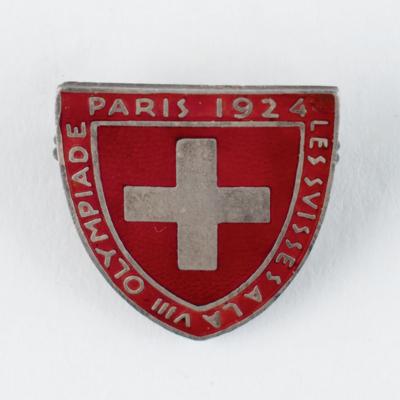 Lot #933 Paris 1924 Summer Olympics Swiss National Olympic Committee Badge - Image 1