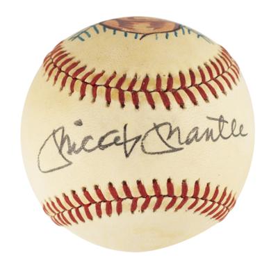 Lot #898 Mickey Mantle Signed Baseball