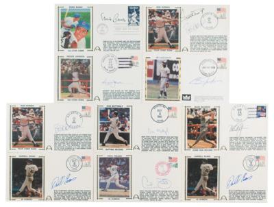 Lot #871 Baseball Sluggers (10) Signed Covers with Willie Mays