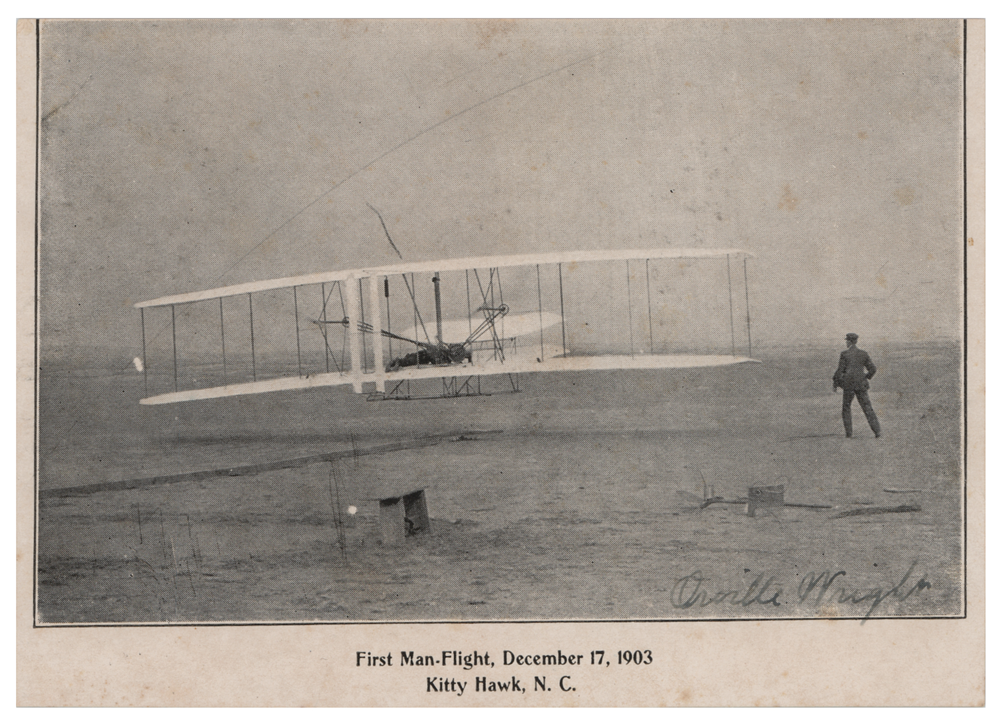 Lot #481 Orville Wright Signed Photograph