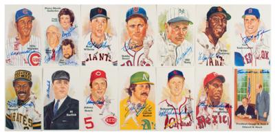 Lot #863 Baseball Hall of Fame (14) Signed Perez-Steele Cards