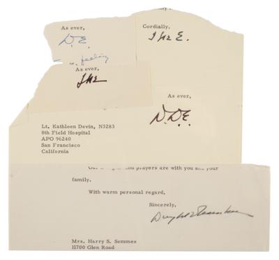 Lot #102 Dwight D. Eisenhower (5) Signatures - Image 1