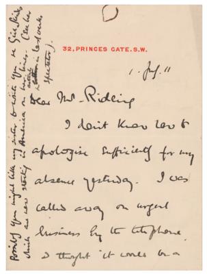 Lot #412 Robert Baden-Powell Autograph Letter Signed