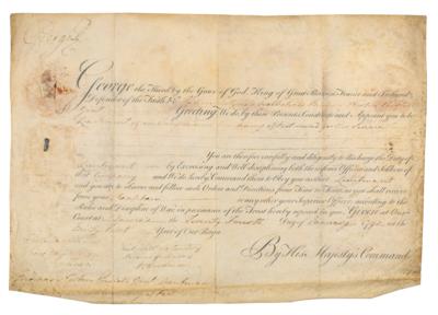 Lot #315 King George III Document Signed