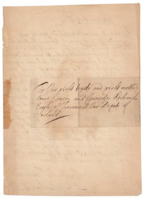 Lot #208 King James II Letter Signed - Image 2