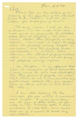 Lot #188 Howard Hughes Autograph Letter Signed