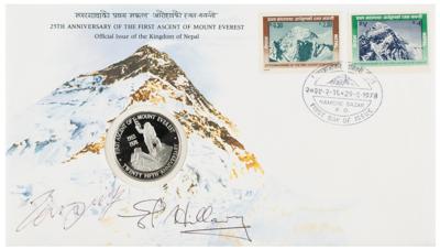 Lot #299 Edmund Hillary and Tenzing Norgay Signed Commemorative Cover