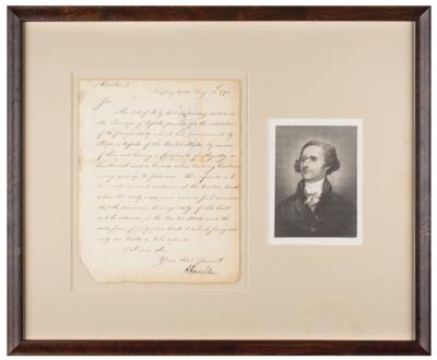 Lot #181 Alexander Hamilton Letter Signed as Treasury Secretary - Image 1