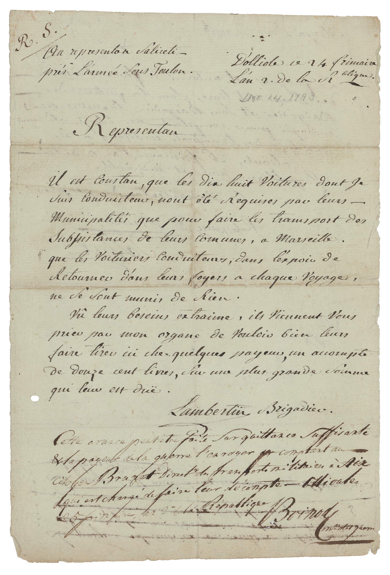 Lot #204 Augustin Robespierre Document Signed