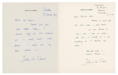Lot #654 John le Carre (2) Autograph Letters