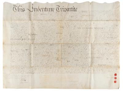 Lot #341 Thomas Penn Document Signed - Image 1