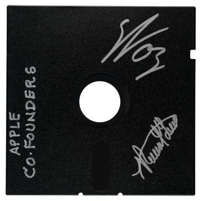 Lot #231 Apple: Wozniak and Wayne Signed Floppy Disk