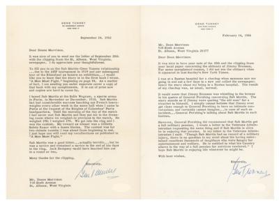 Lot #948 Gene Tunney (2) Typed Letters Signed